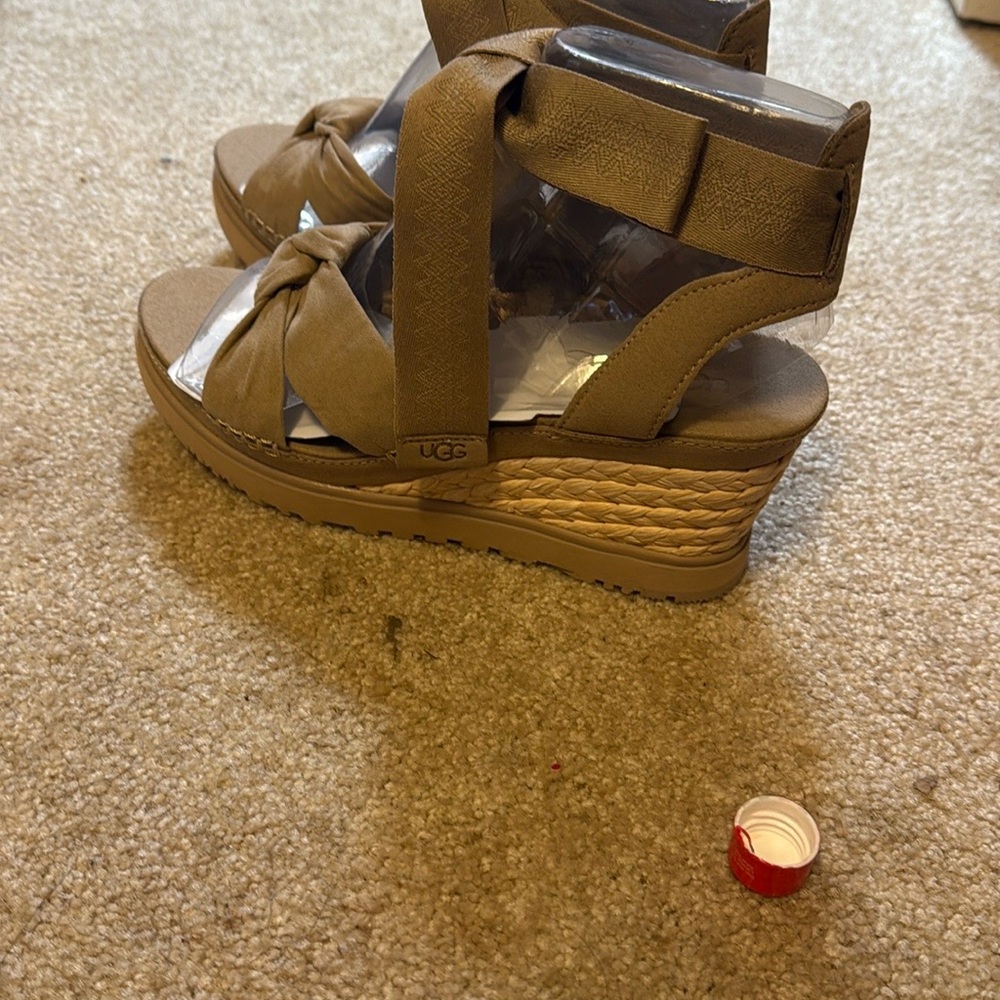 UGG Women's Brown Wedge Sandals